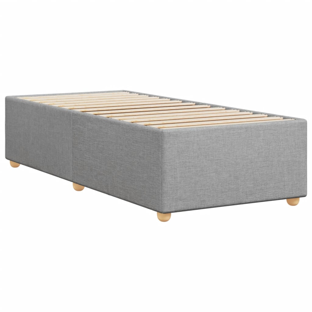 Sengeramme uden madras Lysegrå 90x200 cm Stof