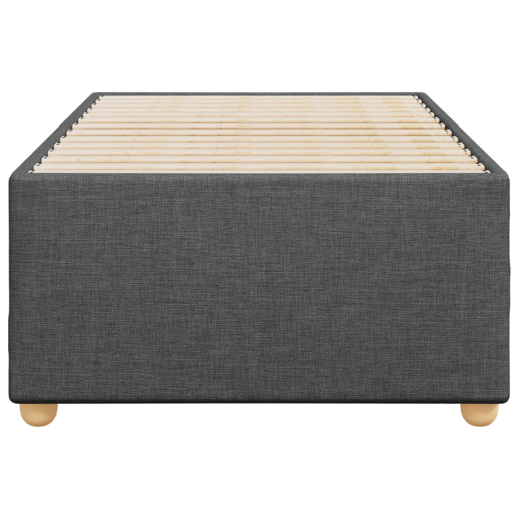 Sengeramme uden madras Mørkegrå 90x200 cm Stof