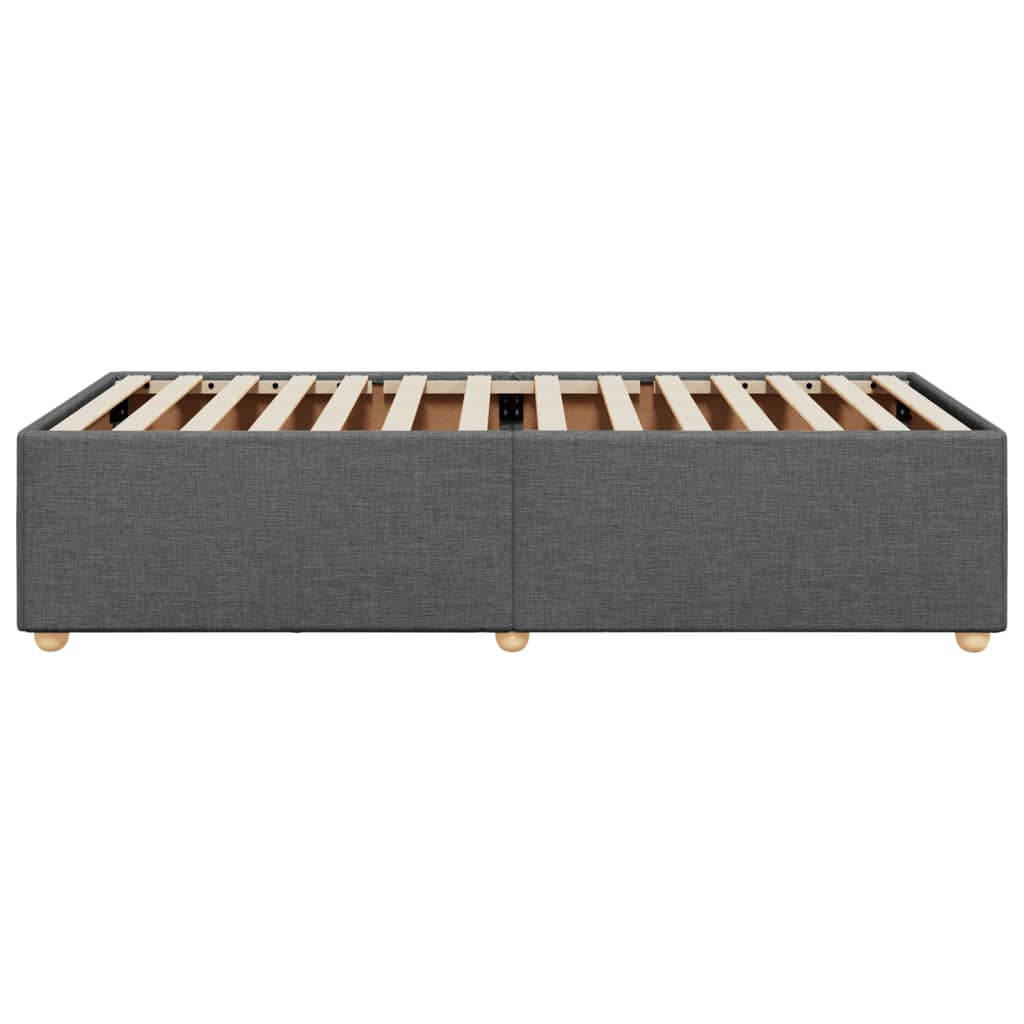 Sengeramme uden madras Mørkegrå 90x200 cm Stof