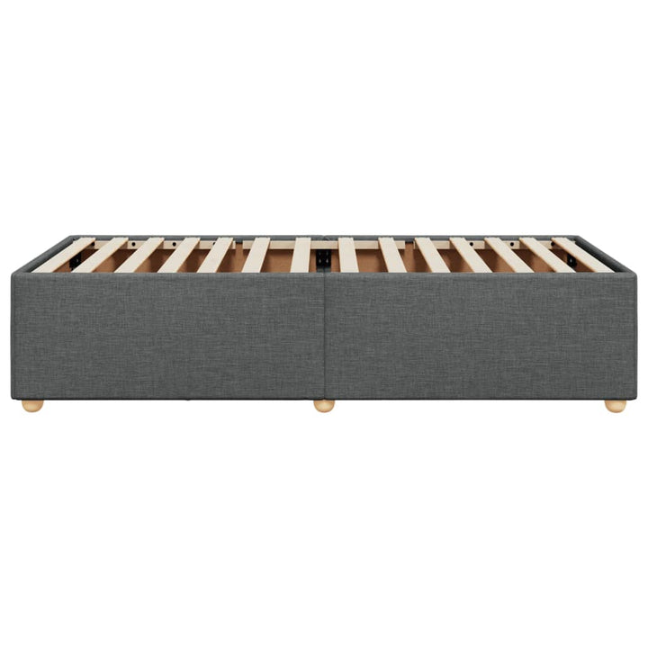 Sengeramme uden madras Mørkegrå 90x200 cm Stof