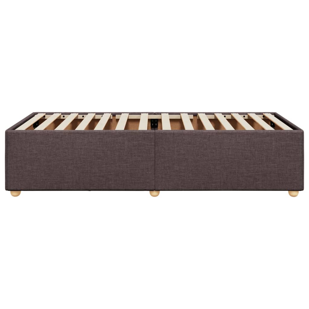 Sengeramme uden madras Mørkebrun 90x200 cm Stof