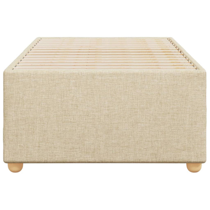 sengeramme uden madras 90x200 cm stof cremefarvet