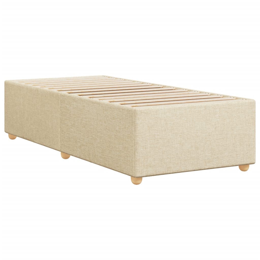 sengeramme uden madras 90x200 cm stof cremefarvet