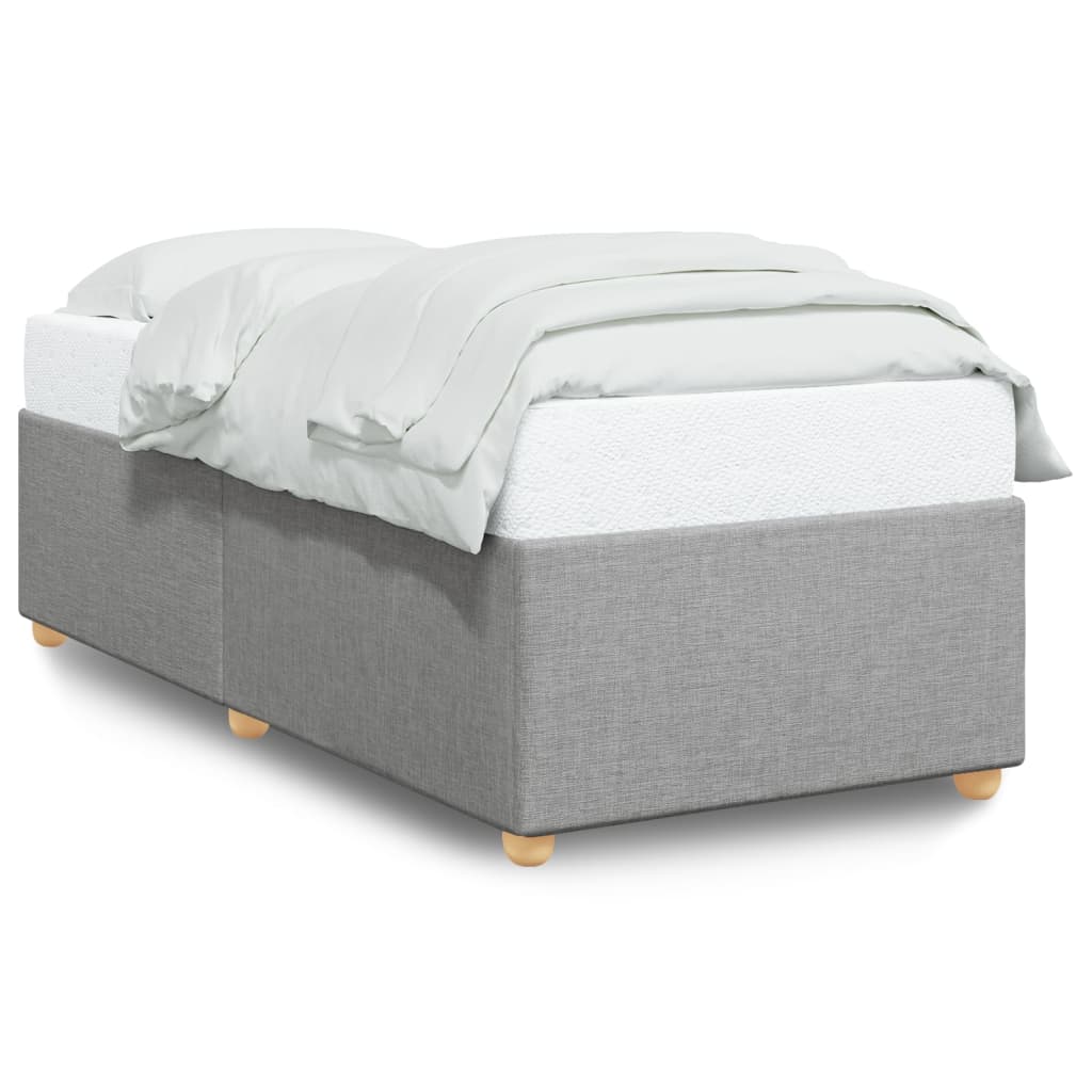 Sengeramme uden madras Lysegrå 100x200 cm Stof