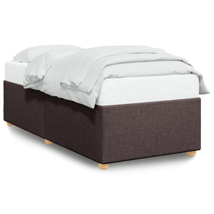Sengeramme uden madras Mørkebrun 100x200 cm Stof