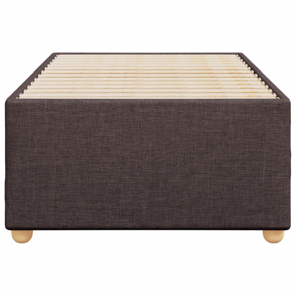 Sengeramme uden madras Mørkebrun 100x200 cm Stof