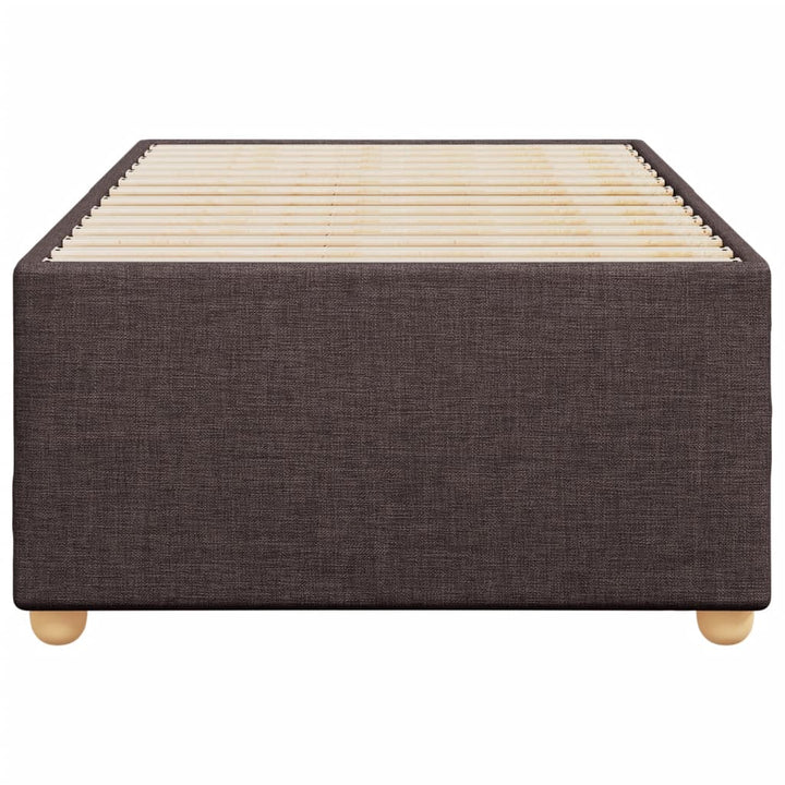 Sengeramme uden madras Mørkebrun 100x200 cm Stof