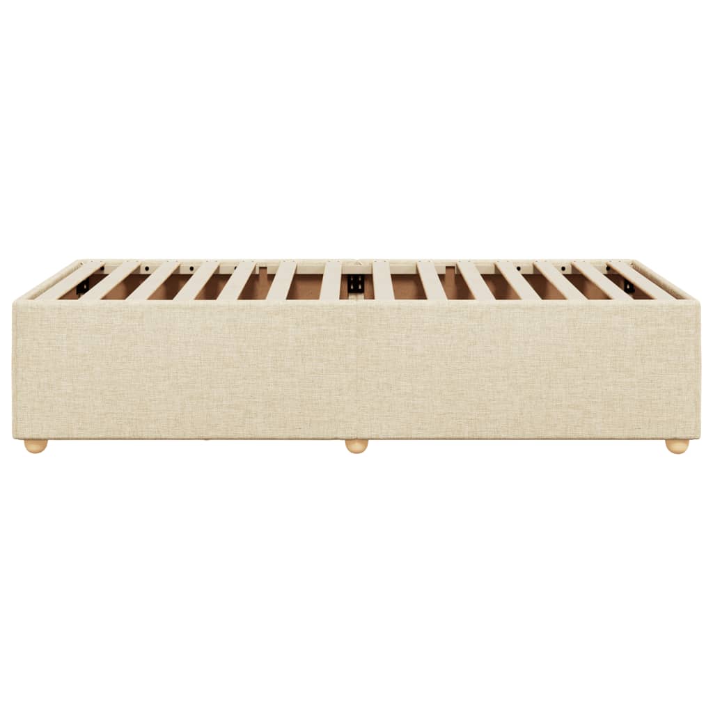 Sengeramme uden madras Creme 100x200 cm Stof