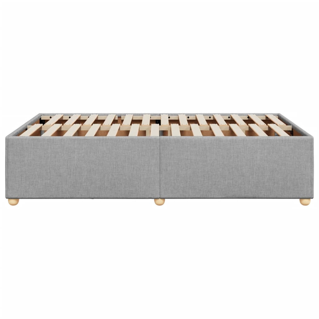 sengeramme uden madras 120x190 cm stof enkeltseng lysegrå