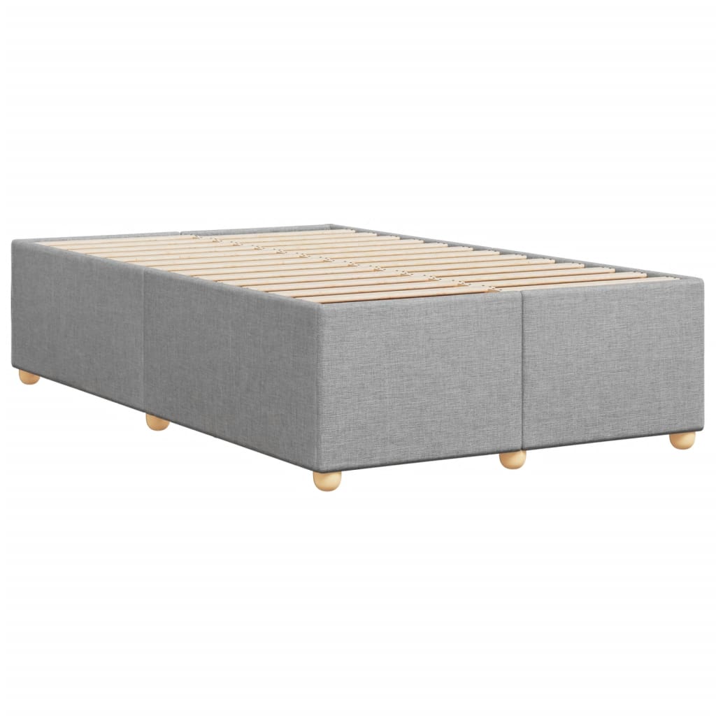 sengeramme uden madras 120x190 cm stof enkeltseng lysegrå