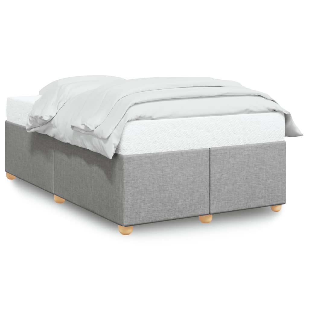 sengeramme uden madras 120x190 cm stof enkeltseng lysegrå