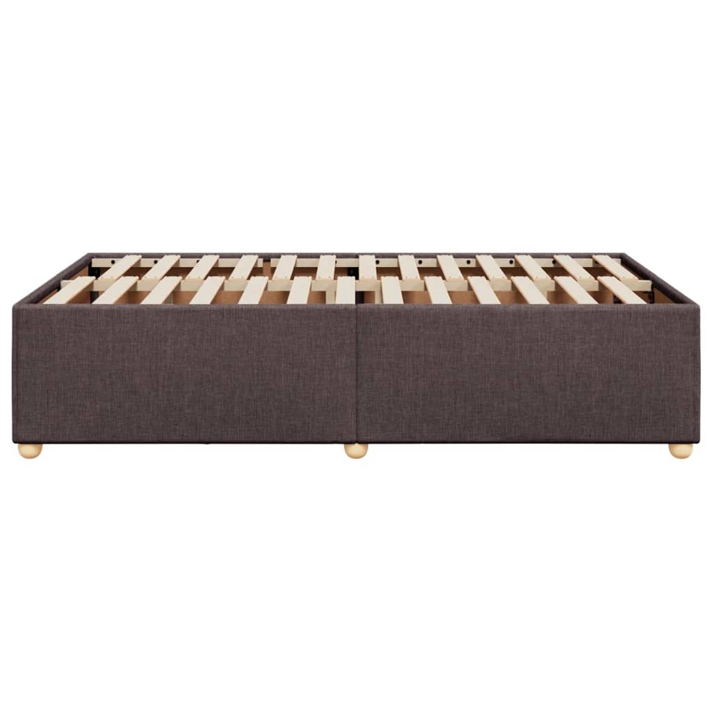 sengeramme uden madras 120x190 cm stof mørkebrun