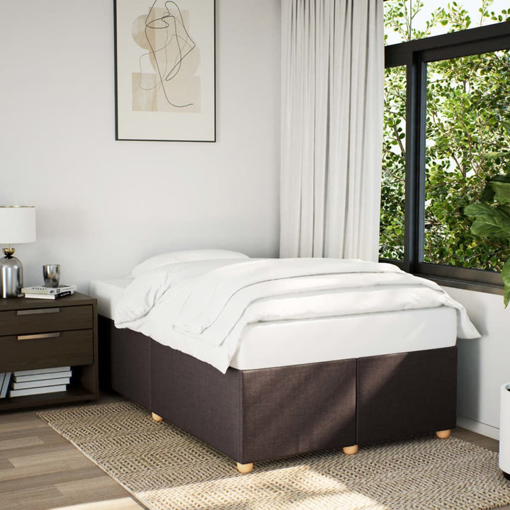 sengeramme uden madras 120x190 cm stof mørkebrun