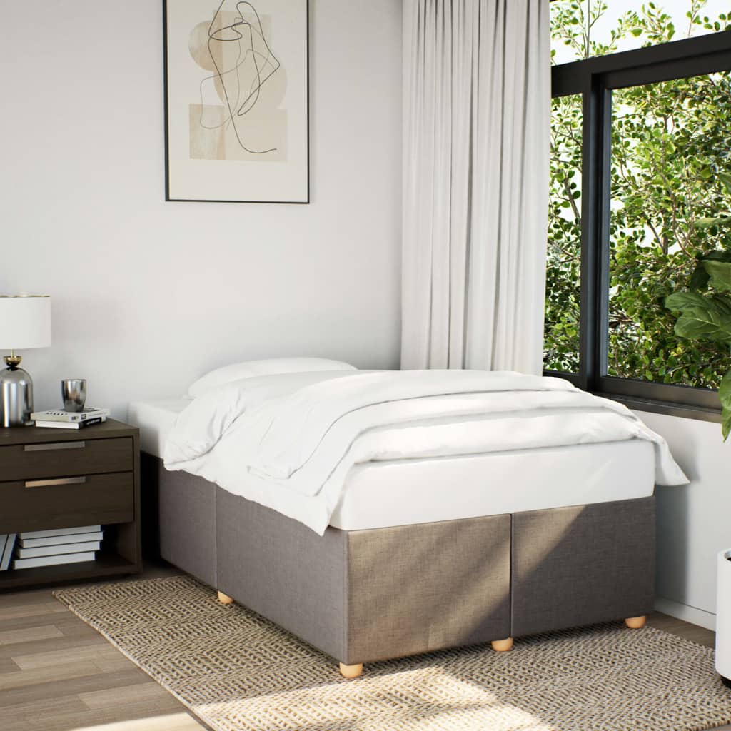 sengeramme uden madras 120x190 cm stof gråbrun