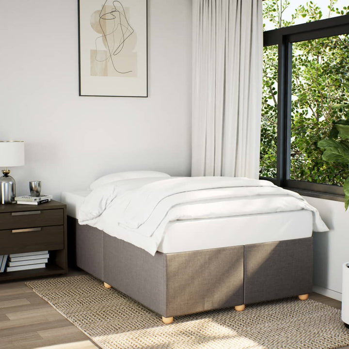 sengeramme uden madras 120x190 cm stof gråbrun