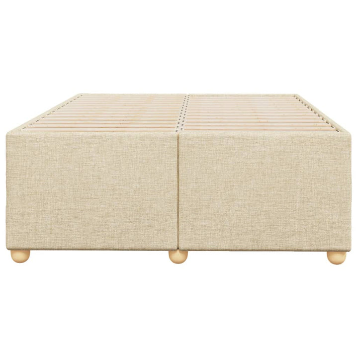 sengeramme uden madras 120x190 cm stof cremefarvet