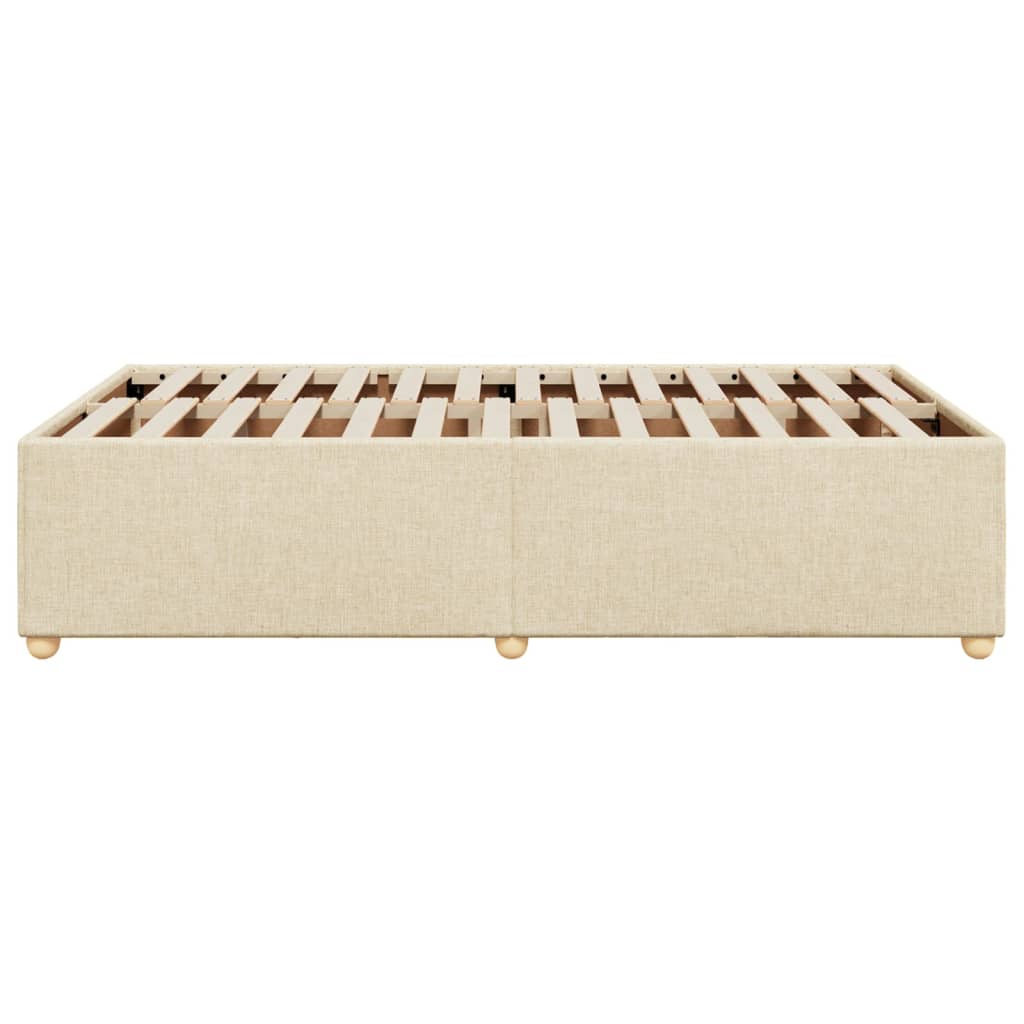 sengeramme uden madras 120x190 cm stof cremefarvet