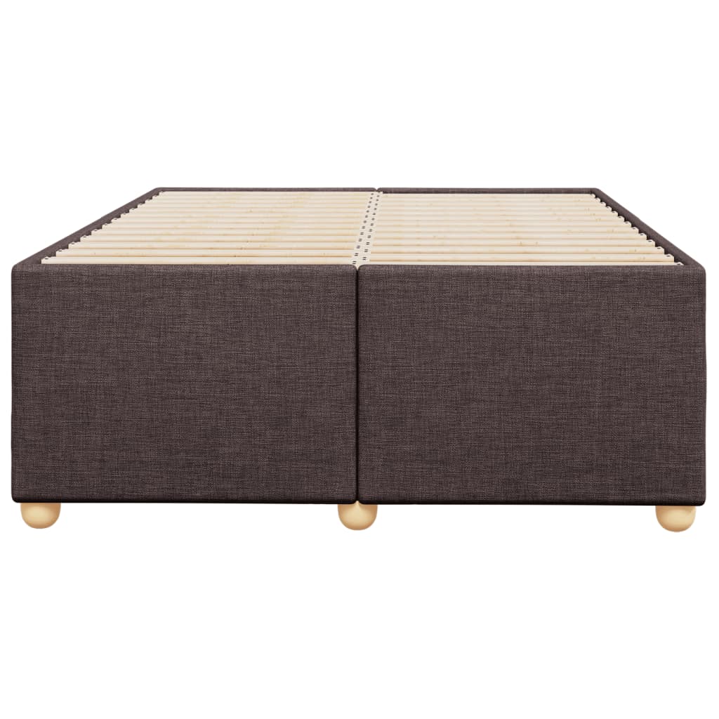 Sengeramme uden madras Mørkebrun 120x200 cm Stof
