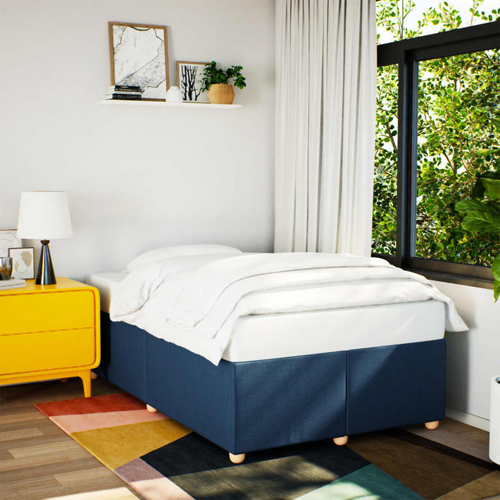 sengeramme uden madras 120x200 cm stof blå