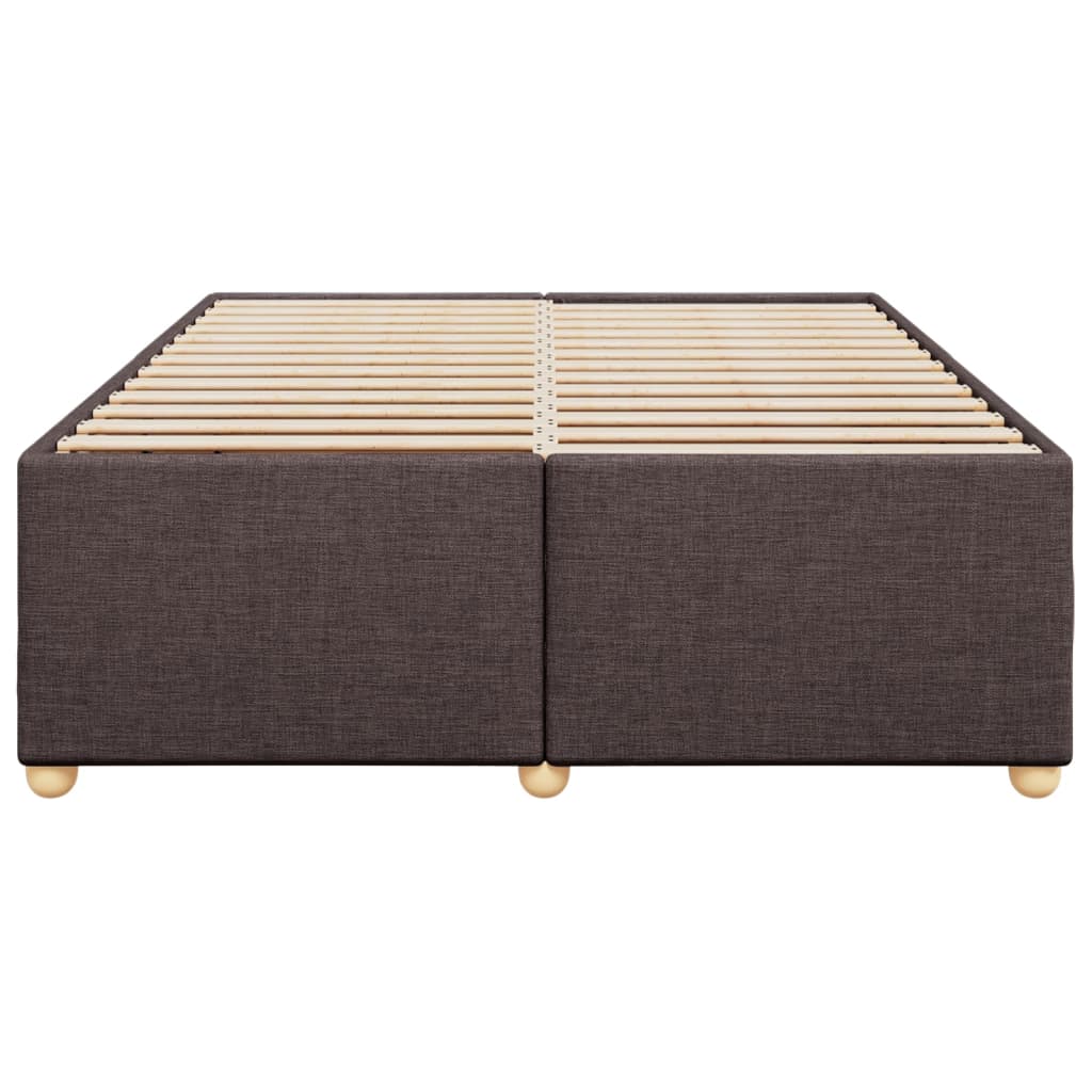 sengeramme uden madras 140x190 cm stof mørkebrun