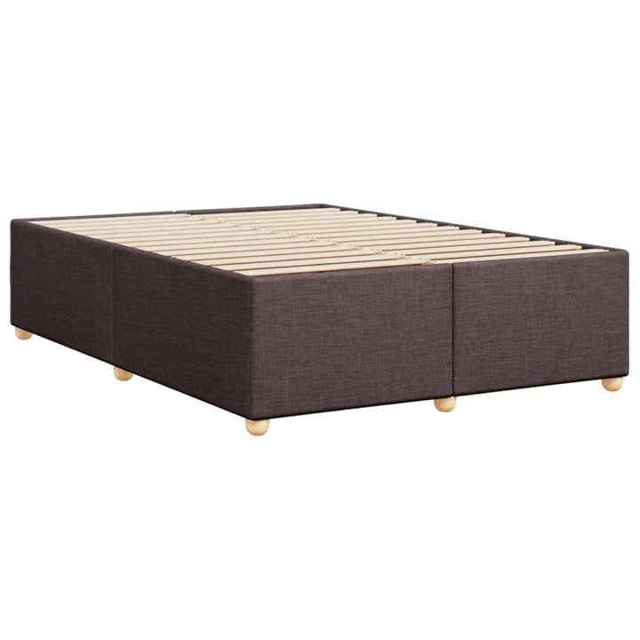 sengeramme uden madras 140x190 cm stof mørkebrun