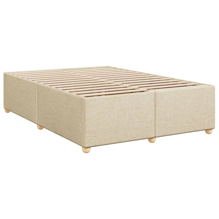 sengeramme uden madras 140x190 cm stof cremefarvet