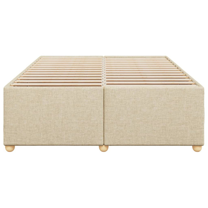 sengeramme uden madras 140x190 cm stof cremefarvet