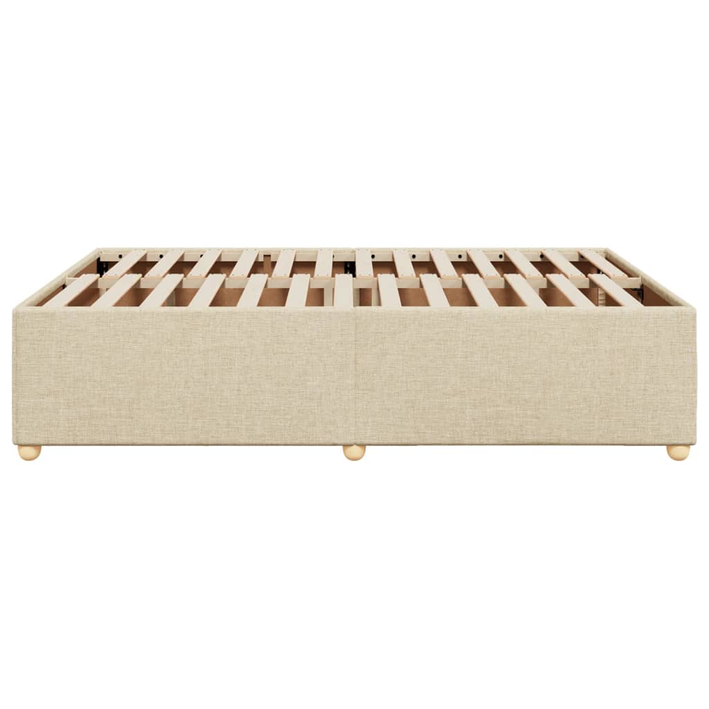 sengeramme uden madras 140x190 cm stof cremefarvet