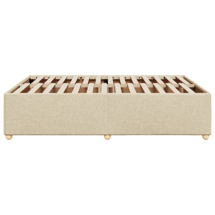 sengeramme uden madras 140x190 cm stof cremefarvet