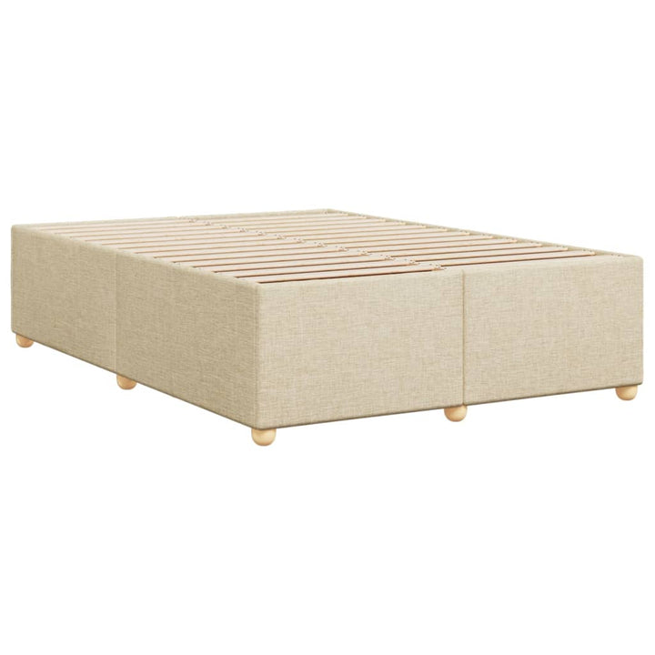 sengeramme uden madras 140x190 cm stof cremefarvet