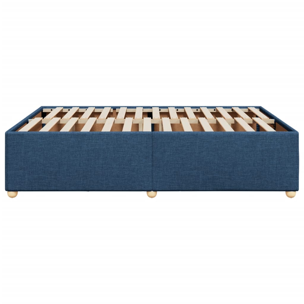 sengeramme uden madras 140x190 cm stof blå