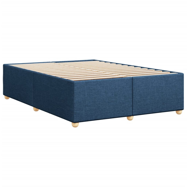sengeramme uden madras 140x190 cm stof blå