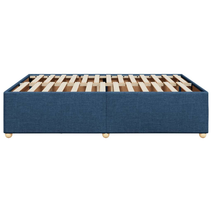 sengeramme uden madras 140x200 cm stof blå
