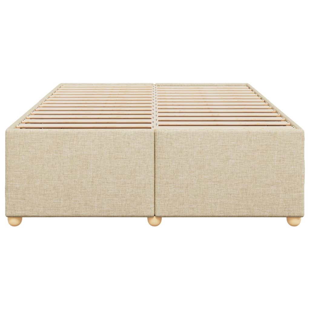 sengeramme uden madras 160x200 cm stof cremefarvet