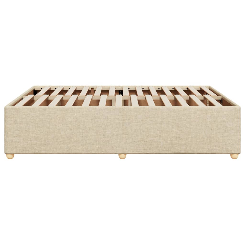 sengeramme uden madras 160x200 cm stof cremefarvet