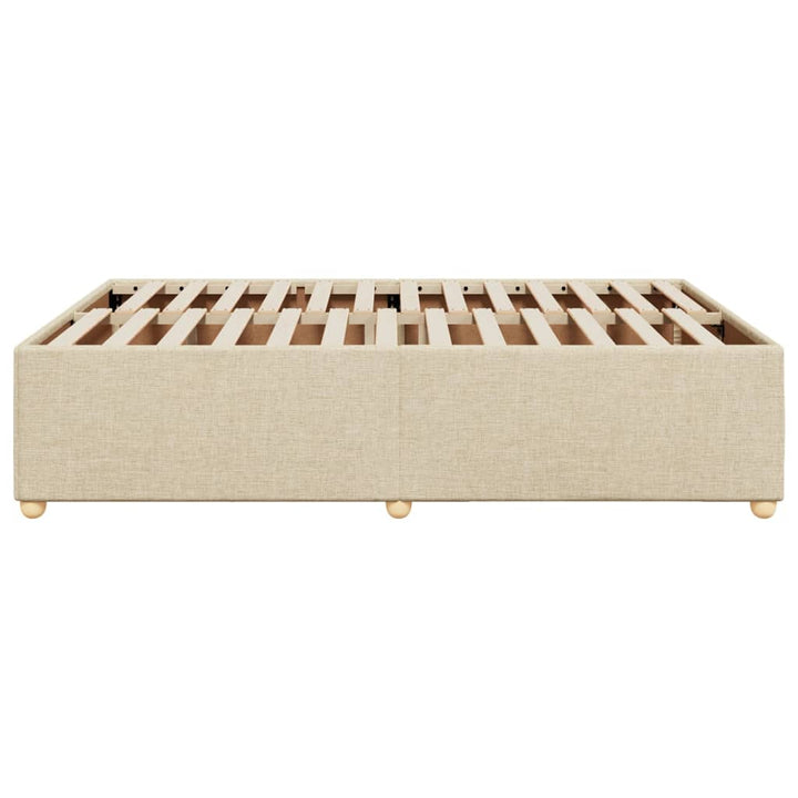 sengeramme uden madras 160x200 cm stof cremefarvet