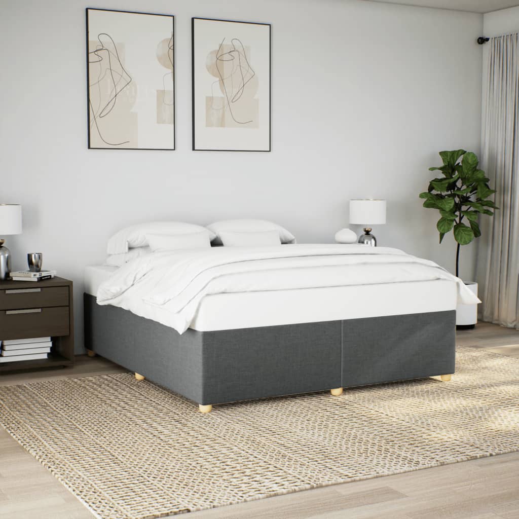 sengeramme uden madras 180x200 cm stof mørkegrå