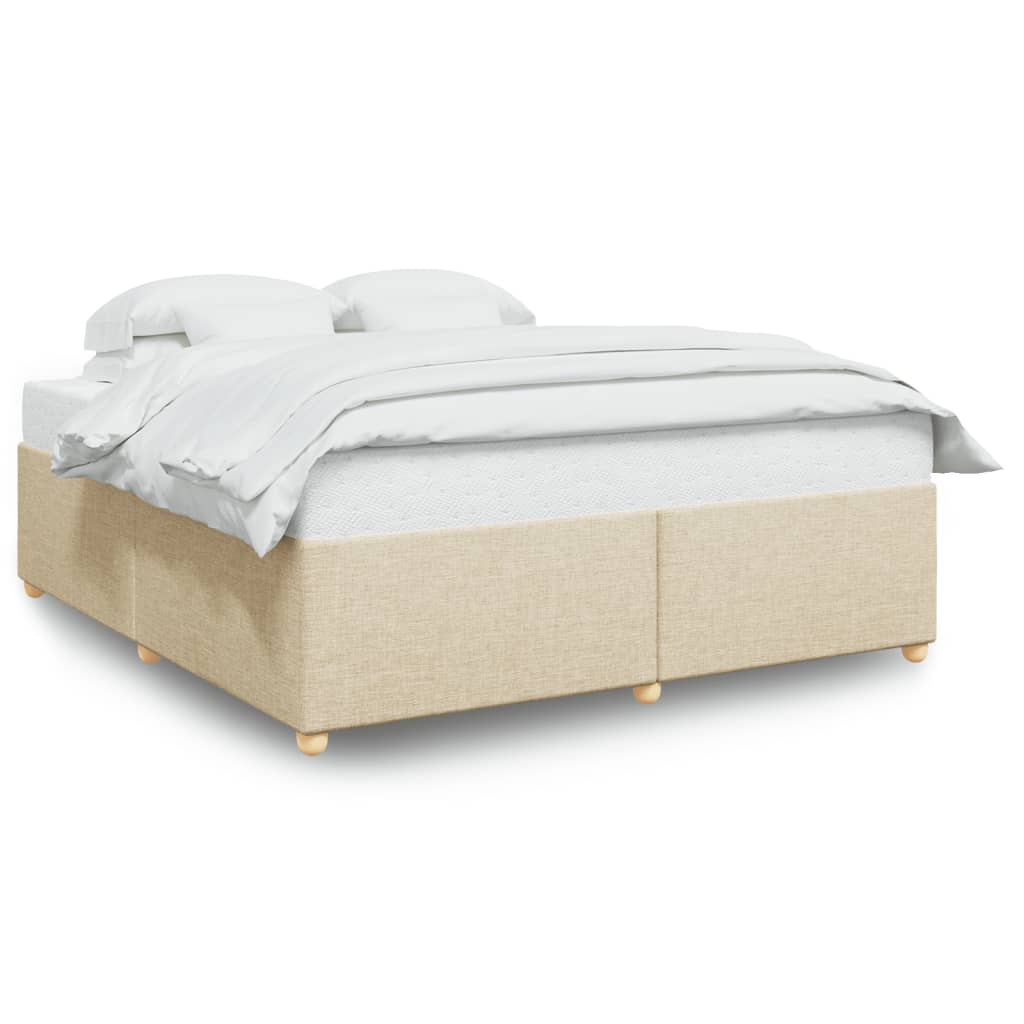 sengeramme uden madras 180x200 cm stof cremefarvet