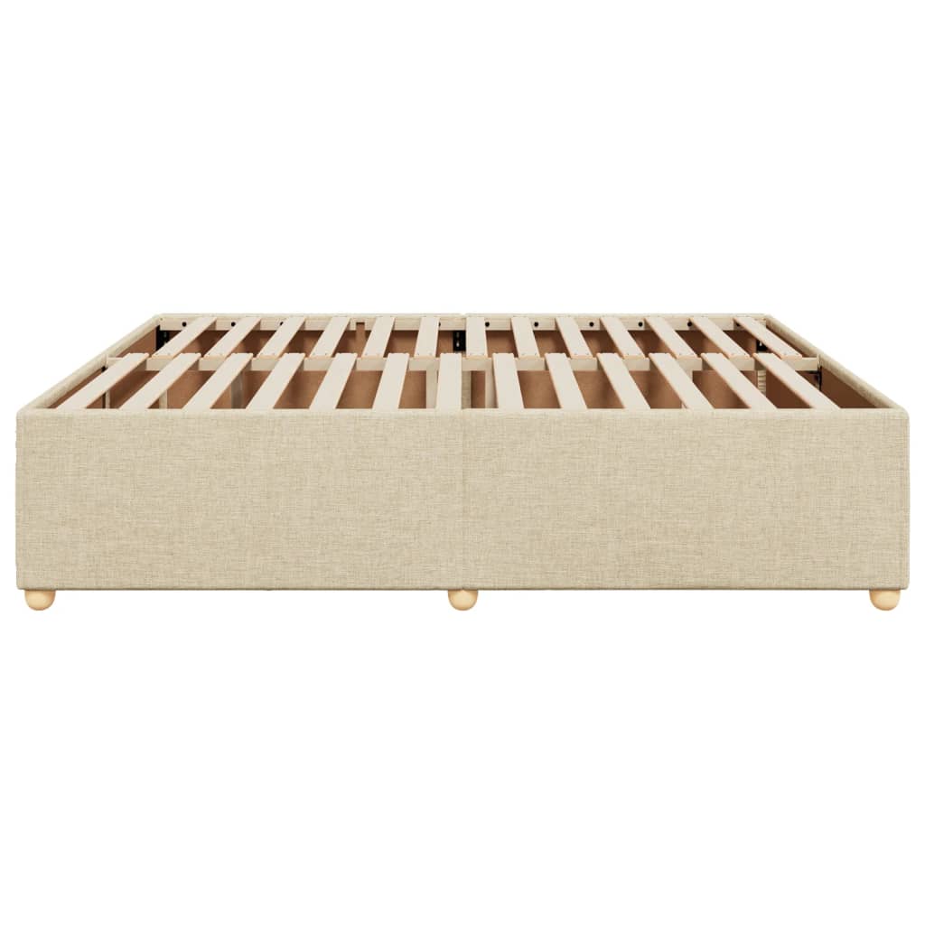 sengeramme uden madras 180x200 cm stof cremefarvet