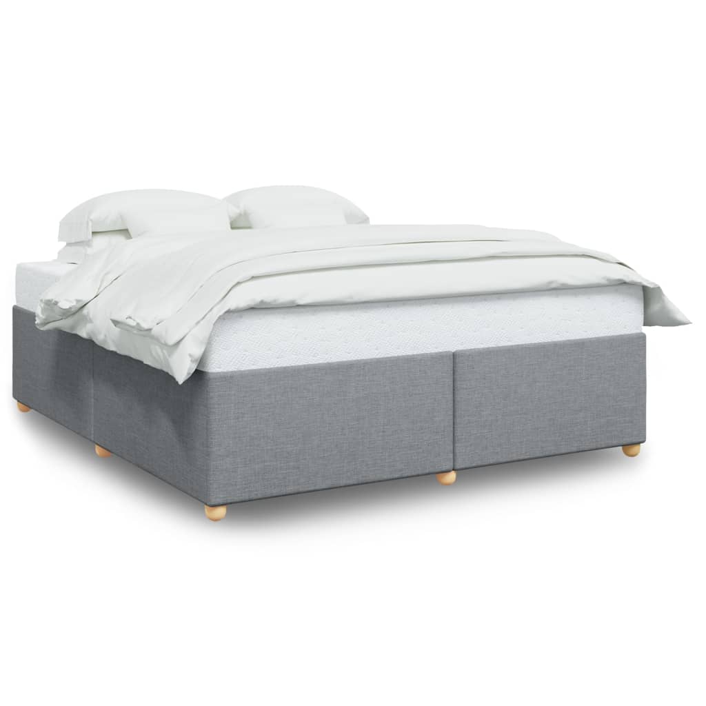 sengeramme uden madras 200x200 cm stof lysegrå