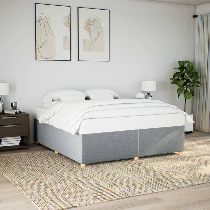 sengeramme uden madras 200x200 cm stof lysegrå
