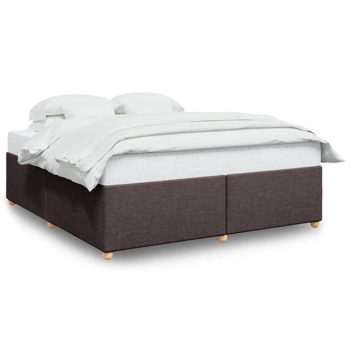 sengeramme uden madras 200x200 cm stof mørkebrun