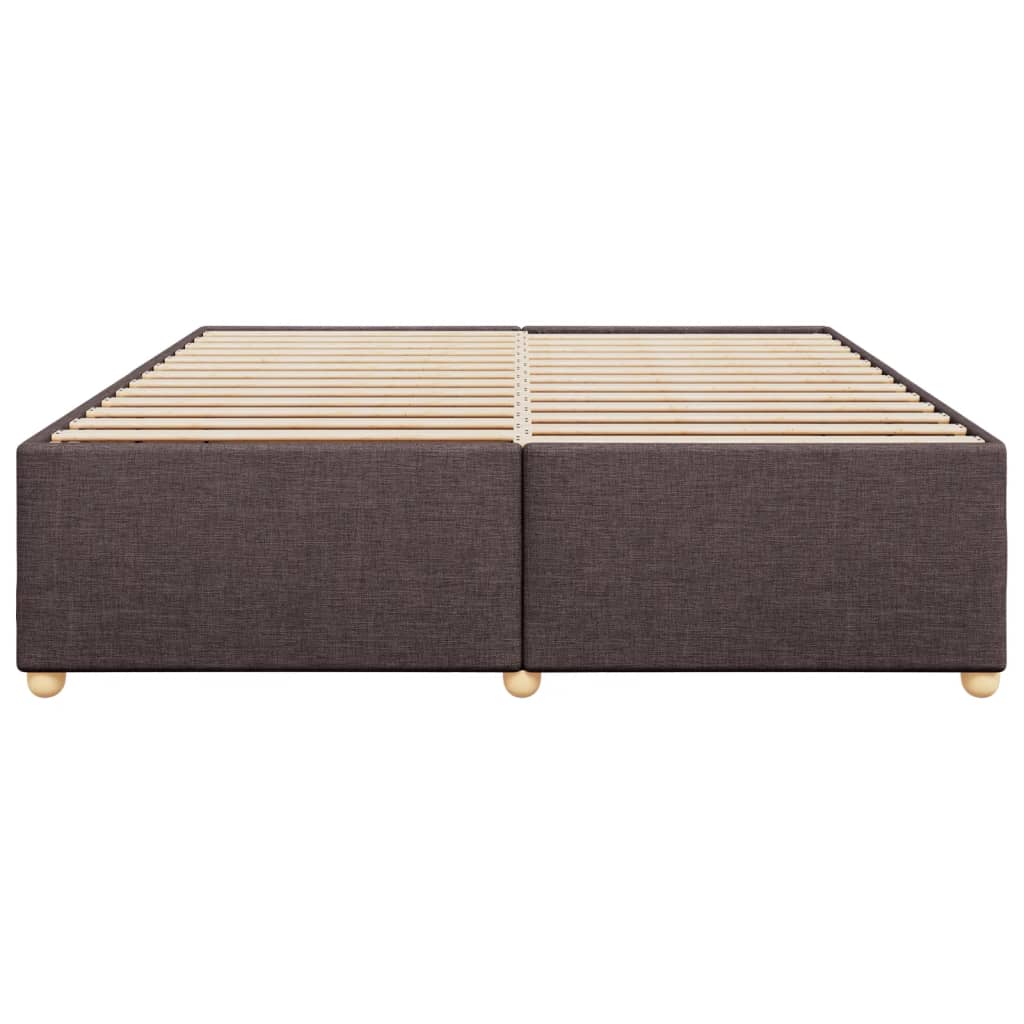sengeramme uden madras 200x200 cm stof mørkebrun