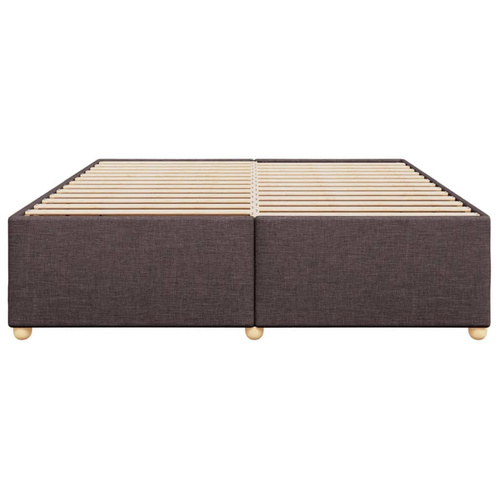 sengeramme uden madras 200x200 cm stof mørkebrun