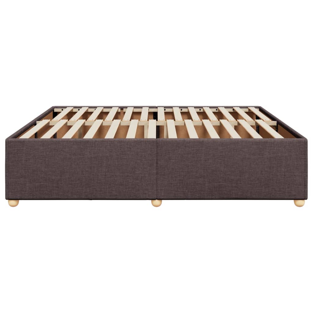 sengeramme uden madras 200x200 cm stof mørkebrun