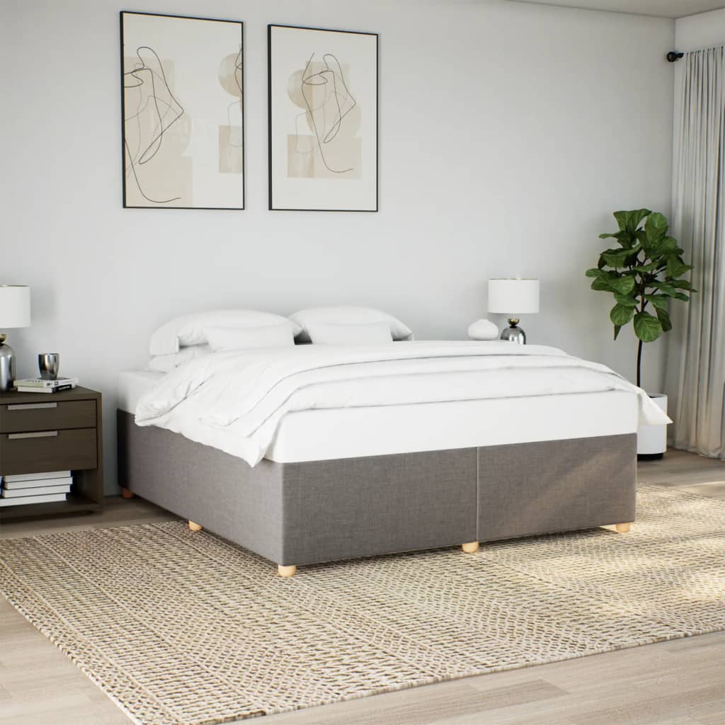 sengeramme uden madras 200x200 cm stof gråbrun