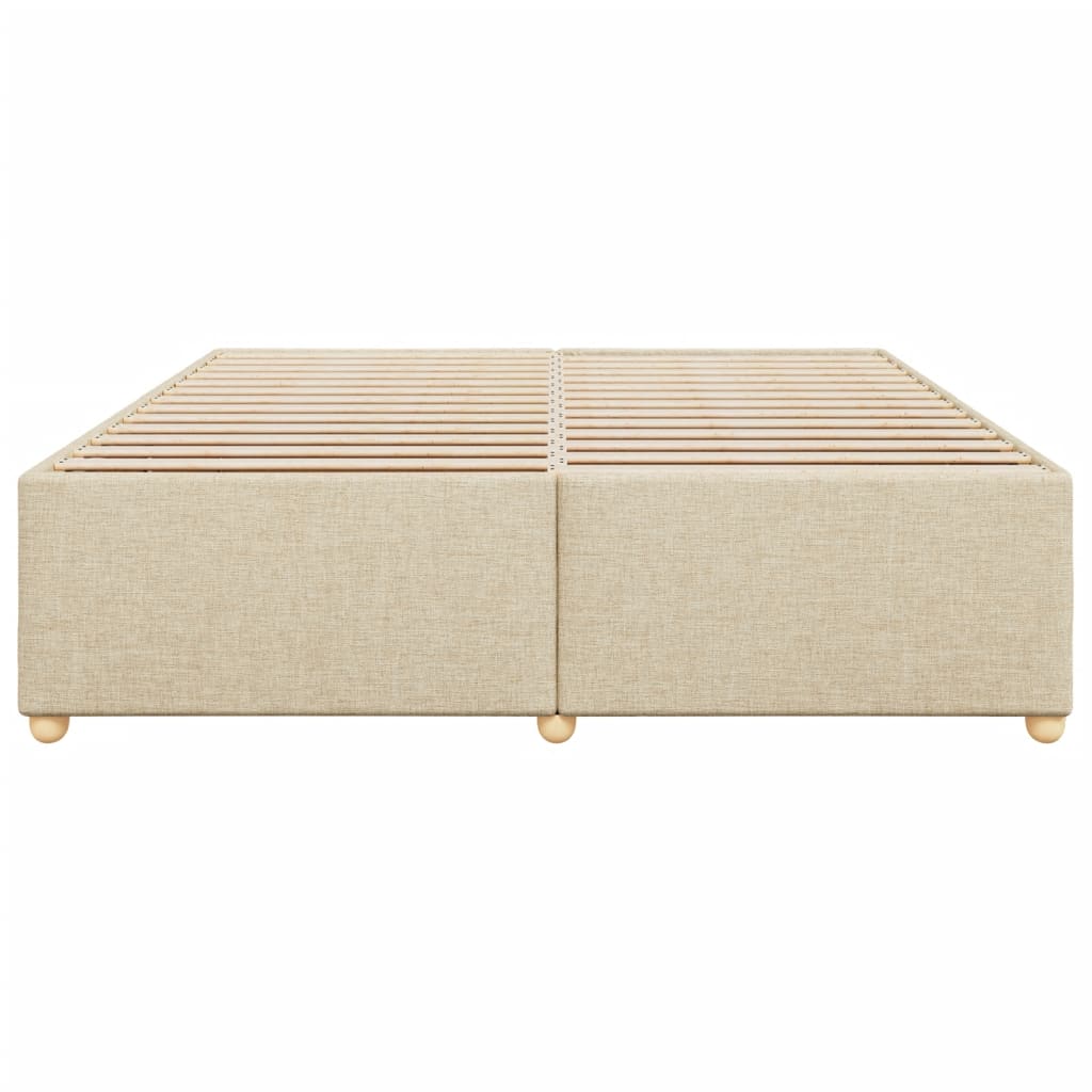 sengeramme uden madras 200x200 cm stof cremefarvet