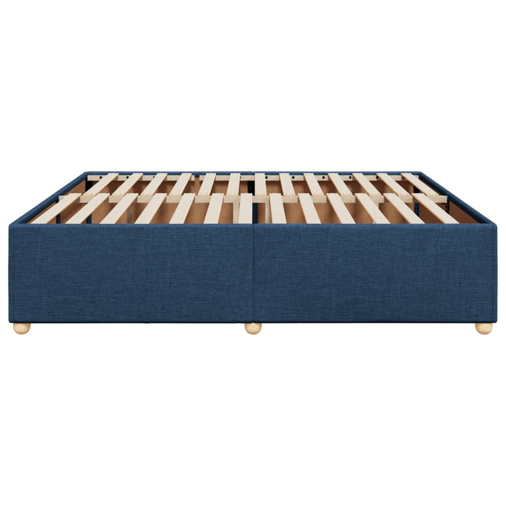 sengeramme uden madras 200x200 cm stof blå