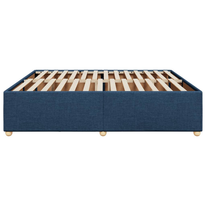 sengeramme uden madras 200x200 cm stof blå