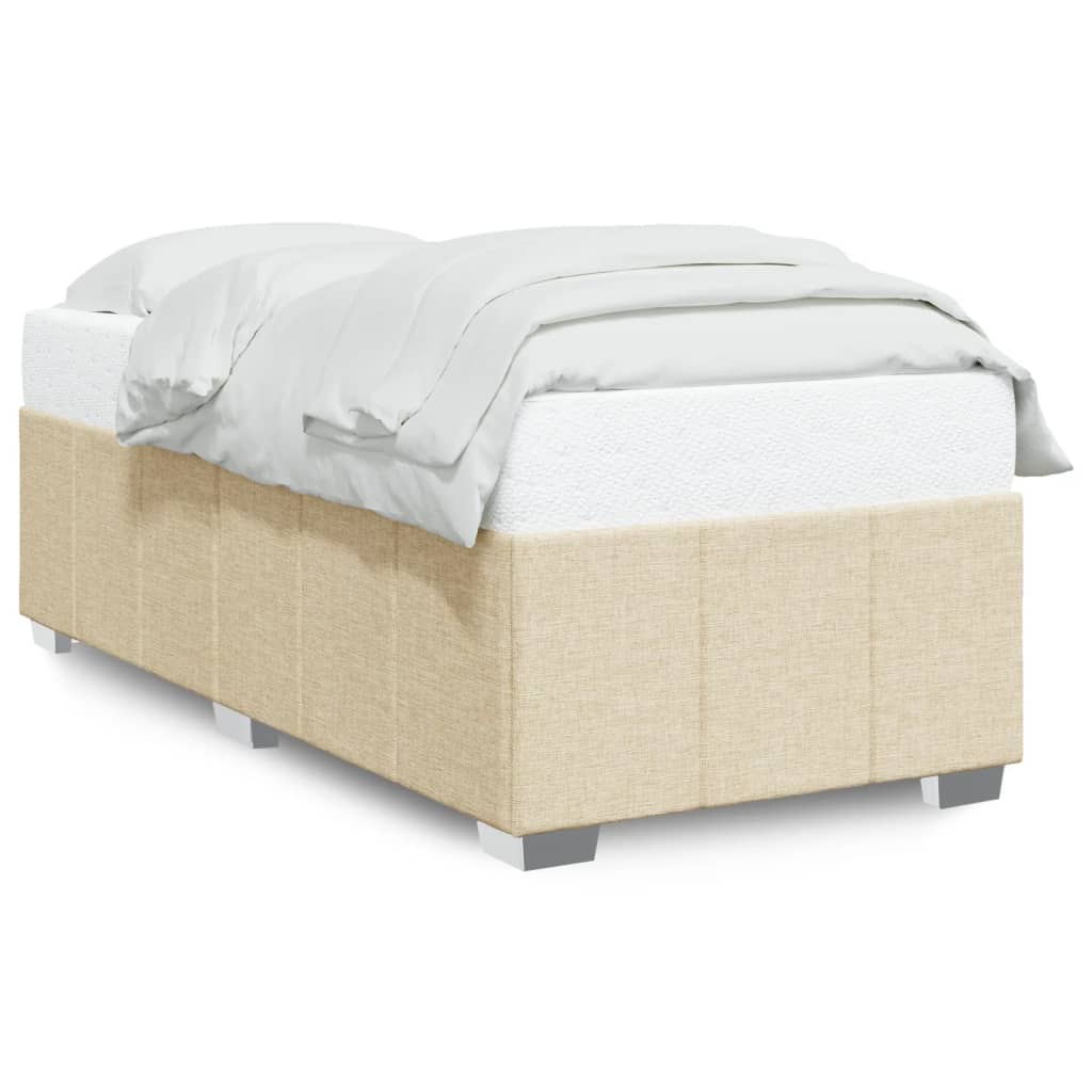 sengeramme uden madras 80x200 cm stof cremefarvet